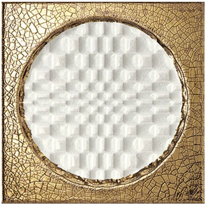 Citta Di Faenza Decor Bianco Oro 10mm Glossy 15x15